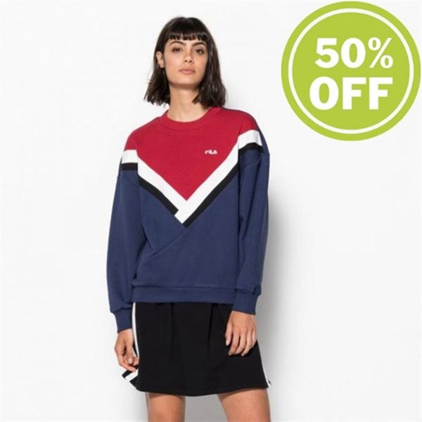 Moletons Fila Mulher Pretas - Fila Nissa Crew Shirt With Crew Neck Portugal Lisboa,CVKO-14270